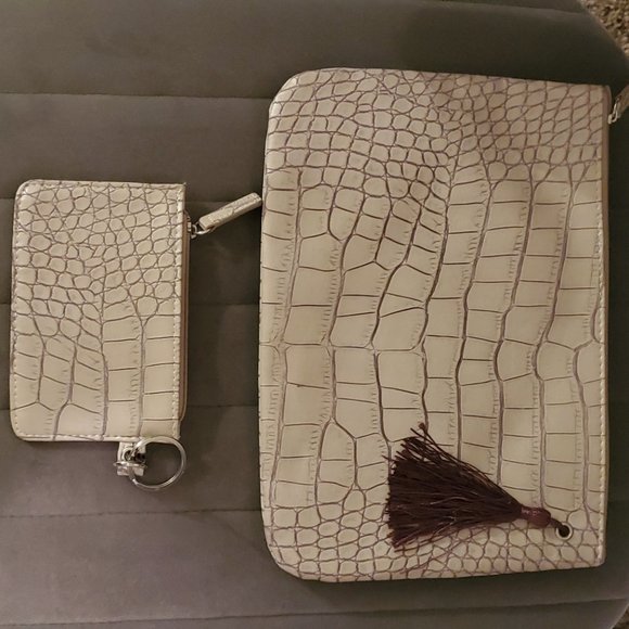 DIVOGA LIGHT PINK/PEARL SNAKESKIN TOTE - Picture 6 of 7